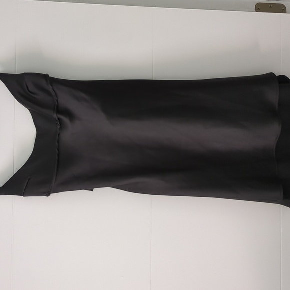 Zara Viral Silky Satin Elegant Black Cut Out Slip Mini Dress Spaghetti Straps - Picture 5 of 11